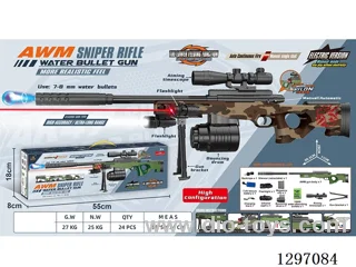 AWM Water bullet gun 7.4V Manual/Automatic (B/O Burst) (High-Spec – Iron Claw)