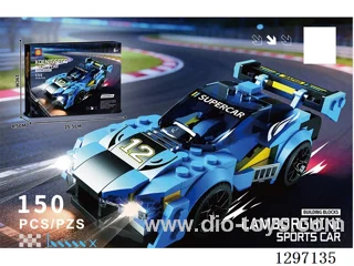 Building Block Free Wheel Car (6-Compartment, 150 PCS)