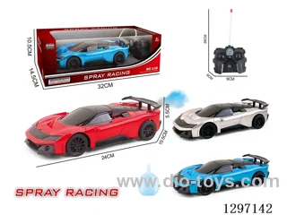 1:18 5ch RC Car with Lights/spray ( Included Battery)3 colors