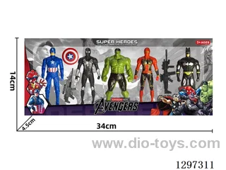Avengers 5-Figure Gun Battle Set A