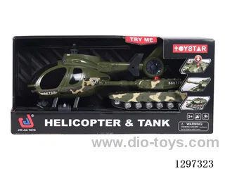 Military Set: Helicopter + Tank (Sounds, Lights)