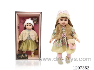 15-inch Cotton-Bodied Doll with Vinyl Hands and Feet + IC