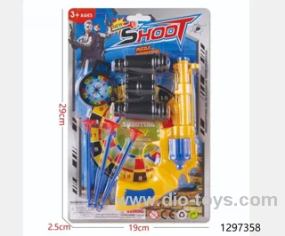 Soft bullet gun in blister card
