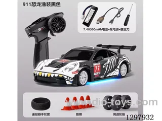 1:24 Full-Scale RC Porsche-Lacquered Drift Car (Gyro) Includes Battery