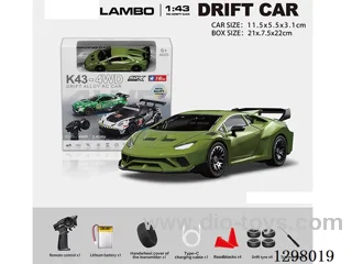 1:43 Lamborghini 4WD RC Drift Die-Cast Car, 2.4G Full-Scale (Gyro) Battery Included
