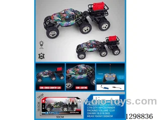 1:14 4ch 27MHz 6-Wheel RC Climbing Car with light included battery  2 colors