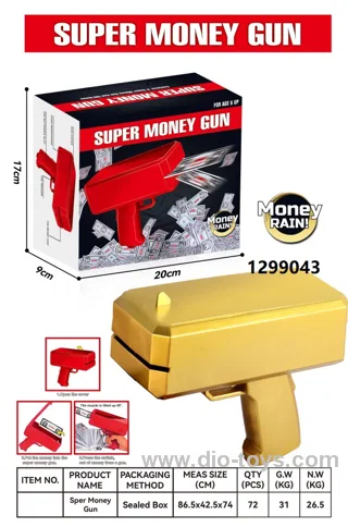 Cash Spray Cannon Bling Out Notes Shooter  gun in color box