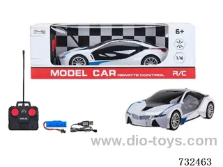 1:16 4ch BMW I8 RC Car with Lights Included battery