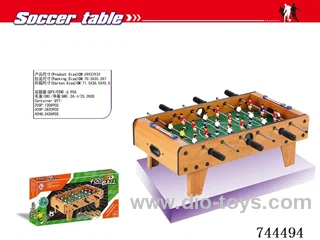 Foosball table in color box