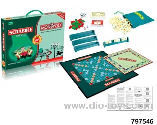Monopoly+Scrabble game in Hand box