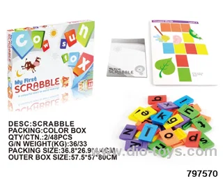 Scrabble game in color box