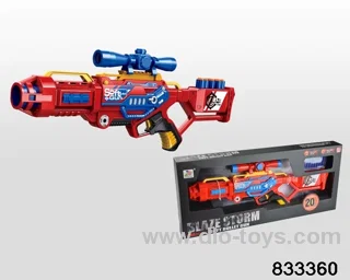 Soft bullet gun in display box