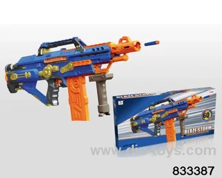 B/O soft bullet gun in color box  include battery