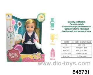 14 inch doll with ic in window box