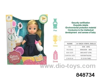 14 inch doll with ic in window box