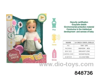 14 inch doll with ic in window box