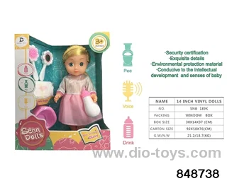 14 inch doll with ic in window box