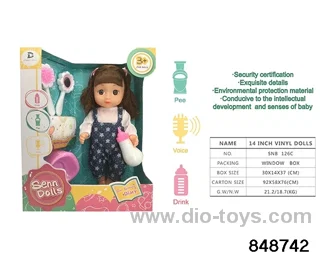 14 inch doll with ic in window box