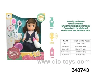 14 inch doll with ic in window box