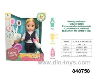 14 inch doll with ic in window box