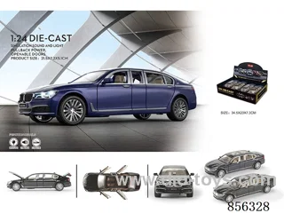 1:24 pull back alloy car W L/M in 4pcs display box