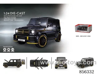 1:24 pull back alloy car W L/M in window box