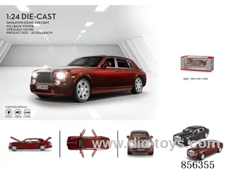 1:24 pull back alloy car W L/M in window box
