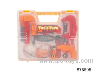 Tool set in plastic box