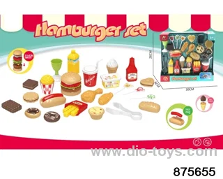 fast food set in window box