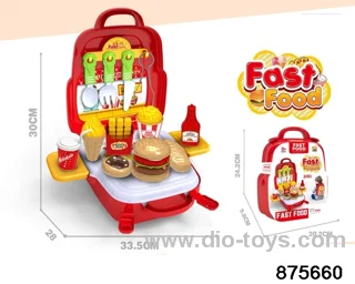 fast food set in paper card