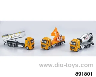 1:38 Yellow pull back alloy engineering vehicle in window box