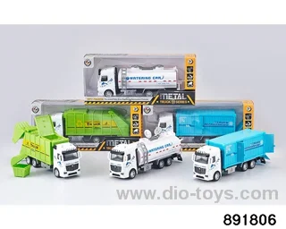 1:32 white pull back alloy city car in window box