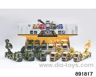 1:32 Pull back alloy military car in display box