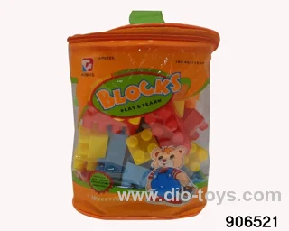 building block in 34pcs PVC hang bag