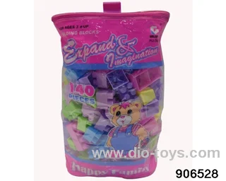 building block in 140pcs PVC hang bag