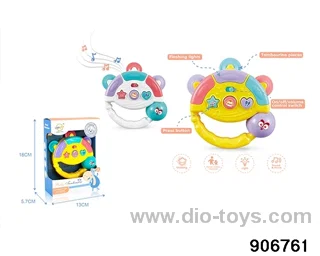 Baby sound and light rattle in window box