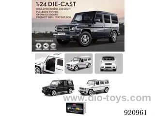 1:24 pull back alloy car W L/M in color box