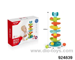 Colorful track rolling ball in color box
