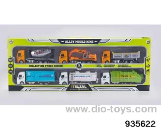 1:32 Pull back alloy car in 6pcs window box