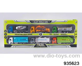 1:32 Pull back alloy car in 6pcs window box
