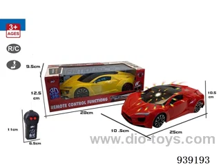 1:18 2 ch rc car with 3D light in window box 2 asstd not included battery