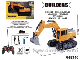 6 channel metal construction truck included battery