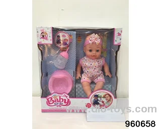 13inch Doll (will absorb water, pee with 13 sounds) in window box