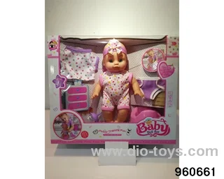 13inch Doll (will absorb water, pee with 13 sounds) in window box