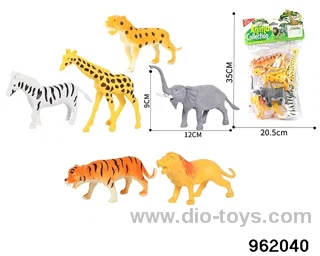 wild animals in PP bag with header