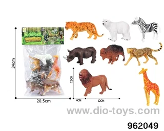 wild animals in PP bag with header
