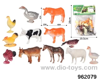 pasture animals in 12pcs PP bag with header