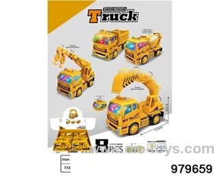 8PCS Inertia toy with flash included battery