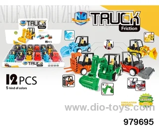 12PCS Inertial Engineering Vehicle