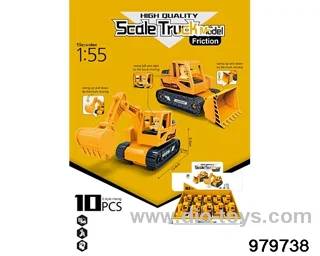 10PCS Inertial Engineering Vehicle